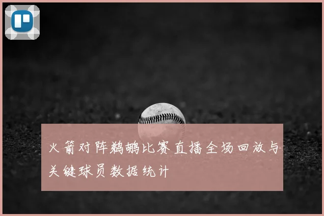 火箭对阵鹈鹕比赛直播全场回放与关键球员数据统计