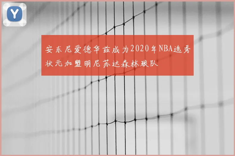 安东尼爱德华兹成为2020年NBA选秀状元加盟明尼苏达森林狼队